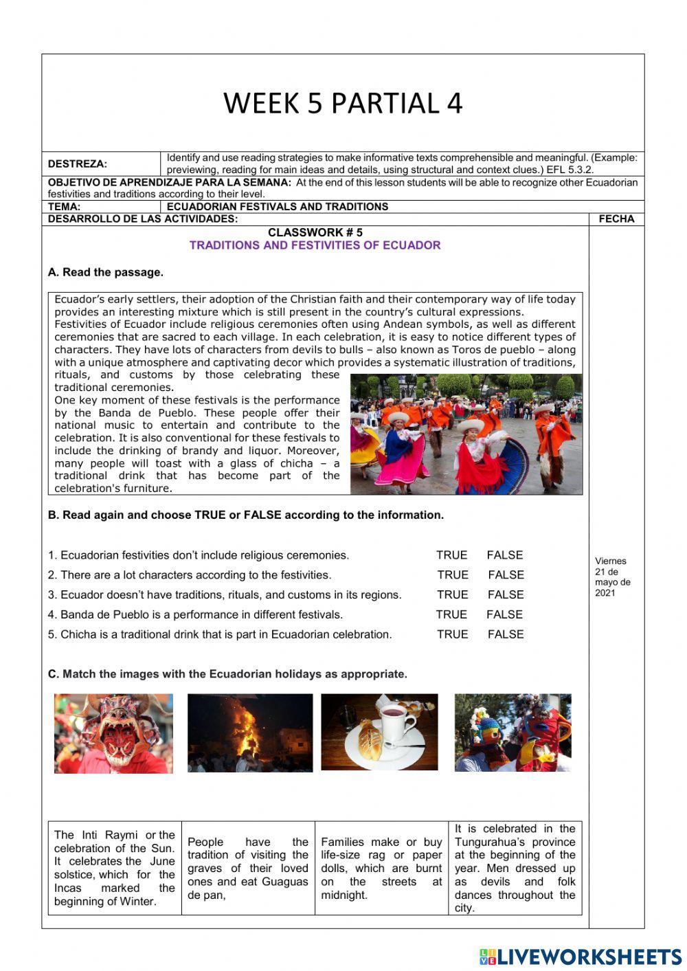 Traditions and festivities of Ecuador