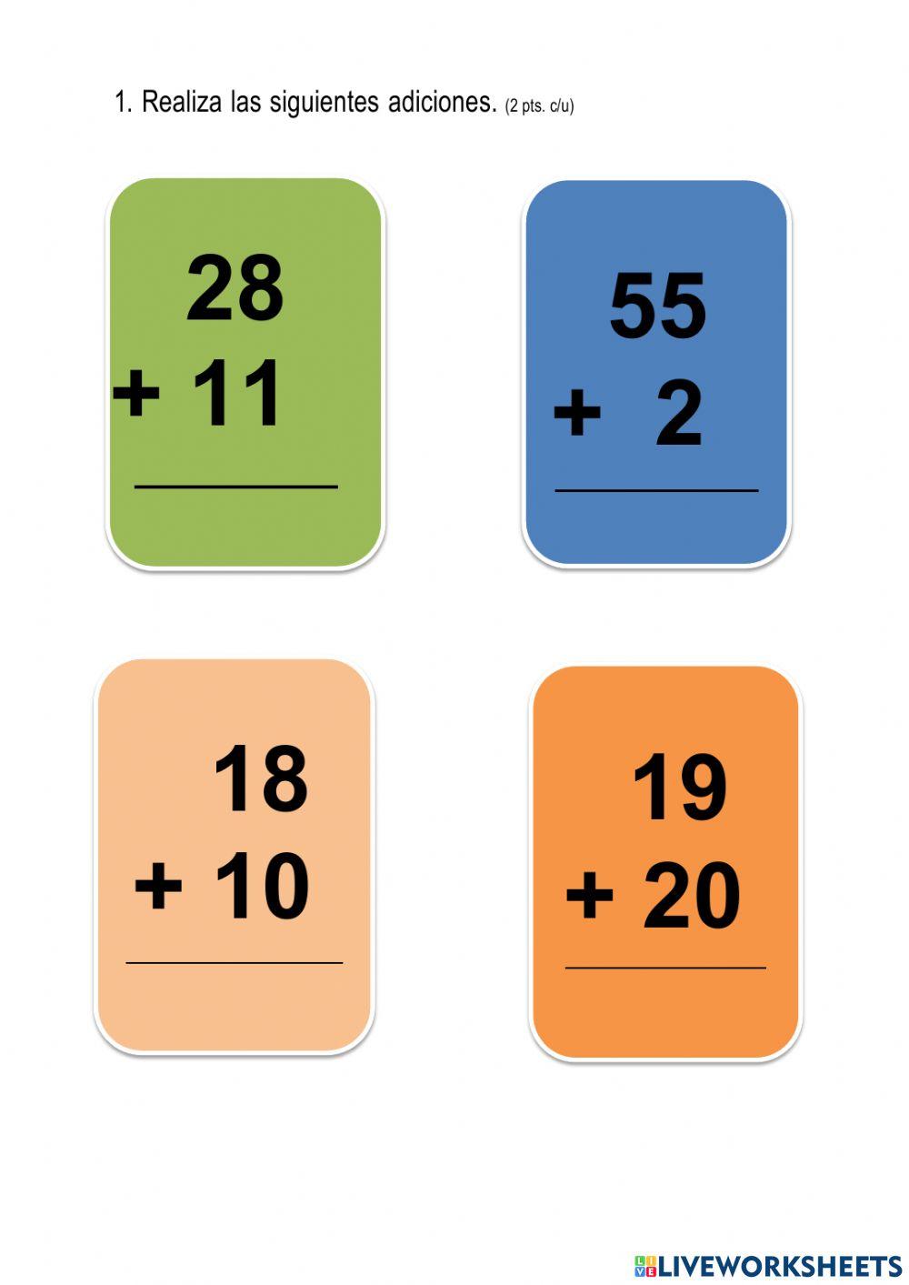 Adición del 0 al 60