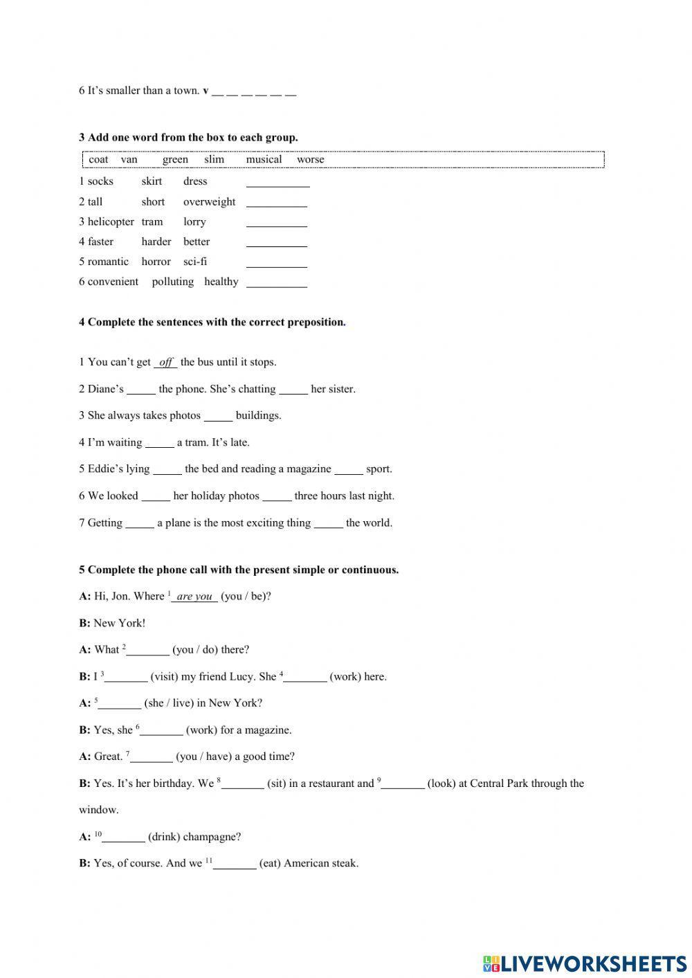 Elementary Final Test