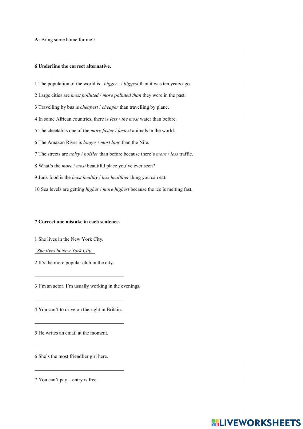 Elementary Final Test