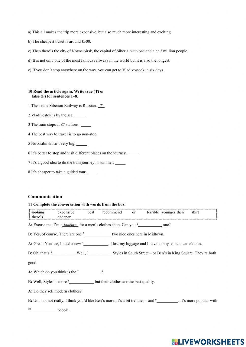 Elementary Final Test