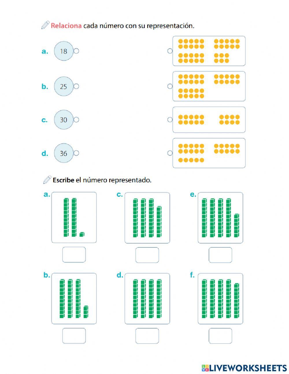 Conteo y representación de números