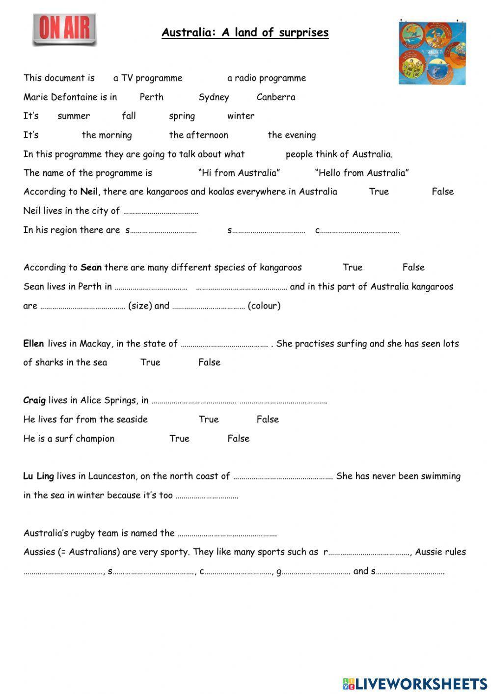 Australia a land of surprises