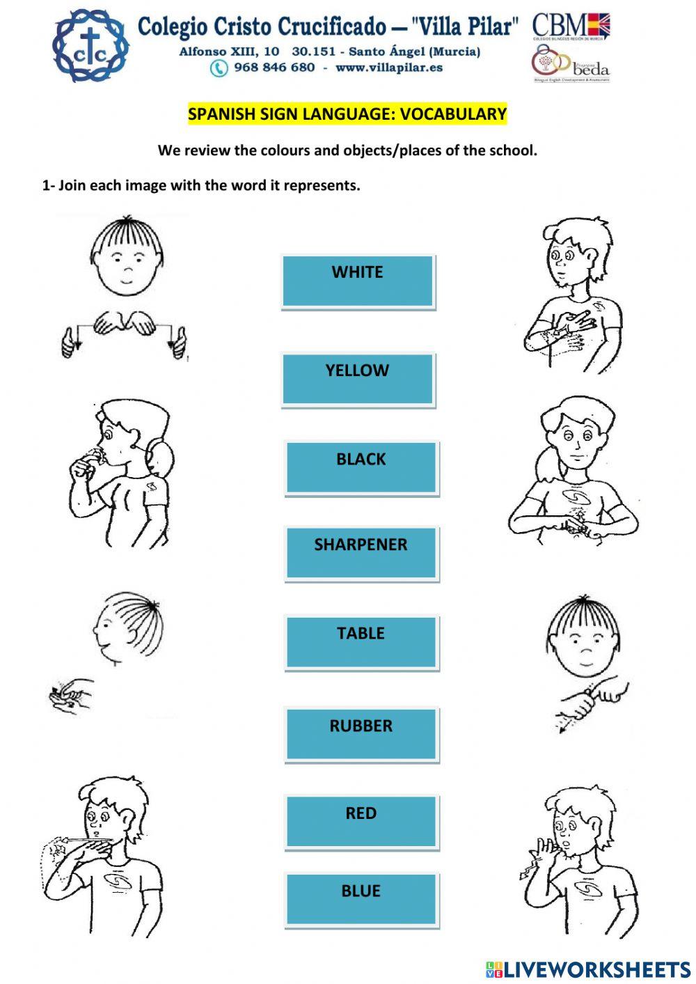 Spanish sign language: vocabulary