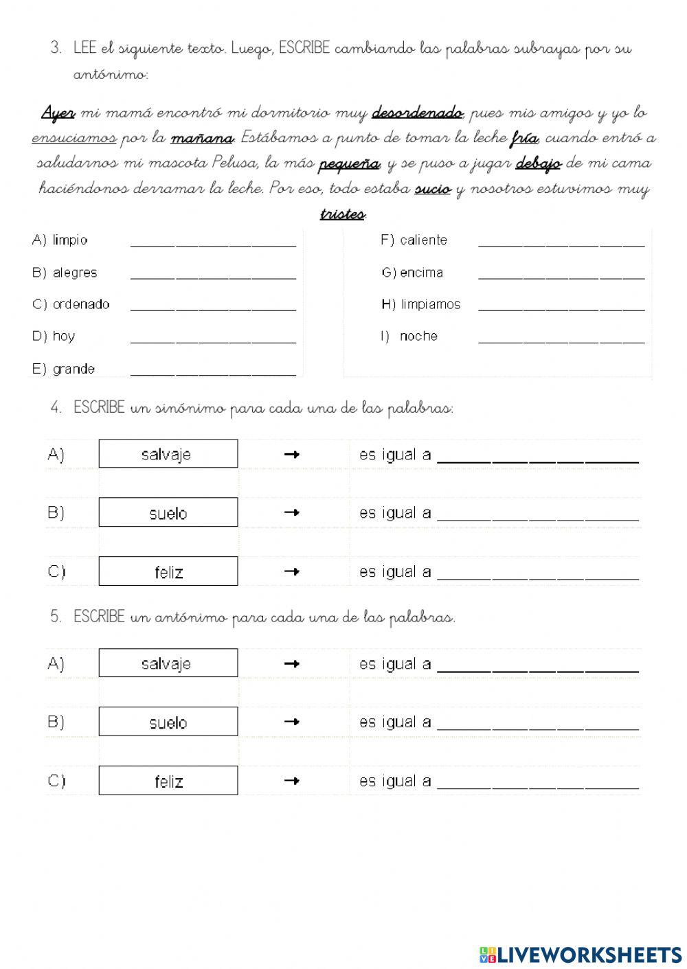 Sinónimo y antónimo