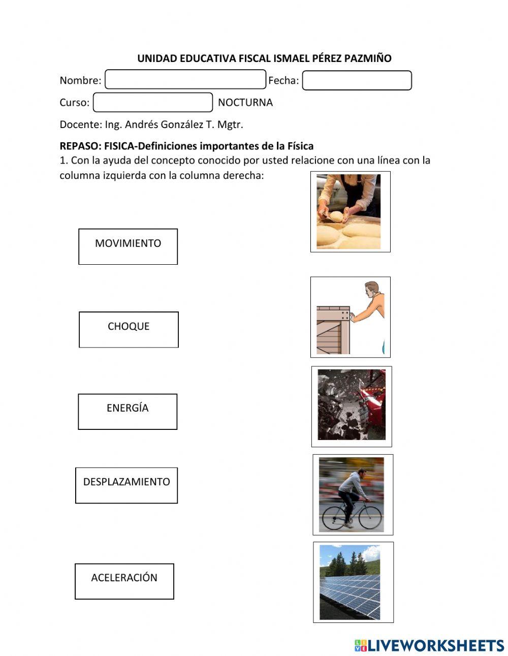 Conceptos importantes de Física