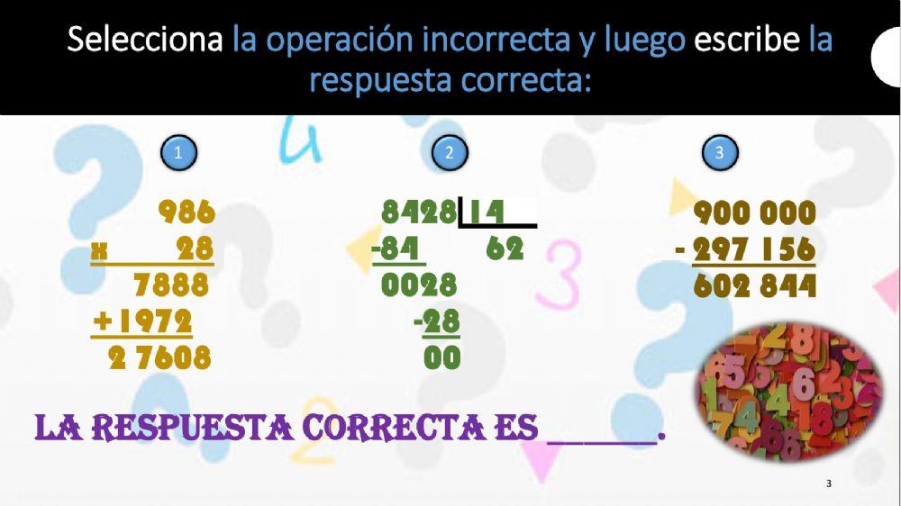 Operaciones básicas de suma y resta.