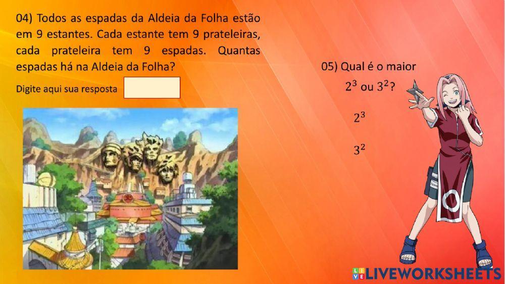 Atividade - potenciação e raiz quadrada