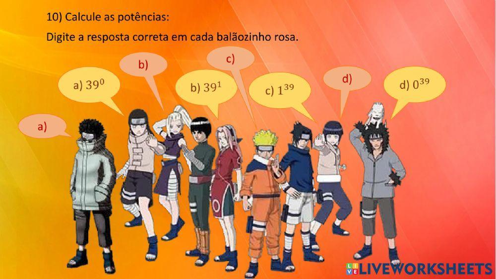 Atividade - potenciação e raiz quadrada