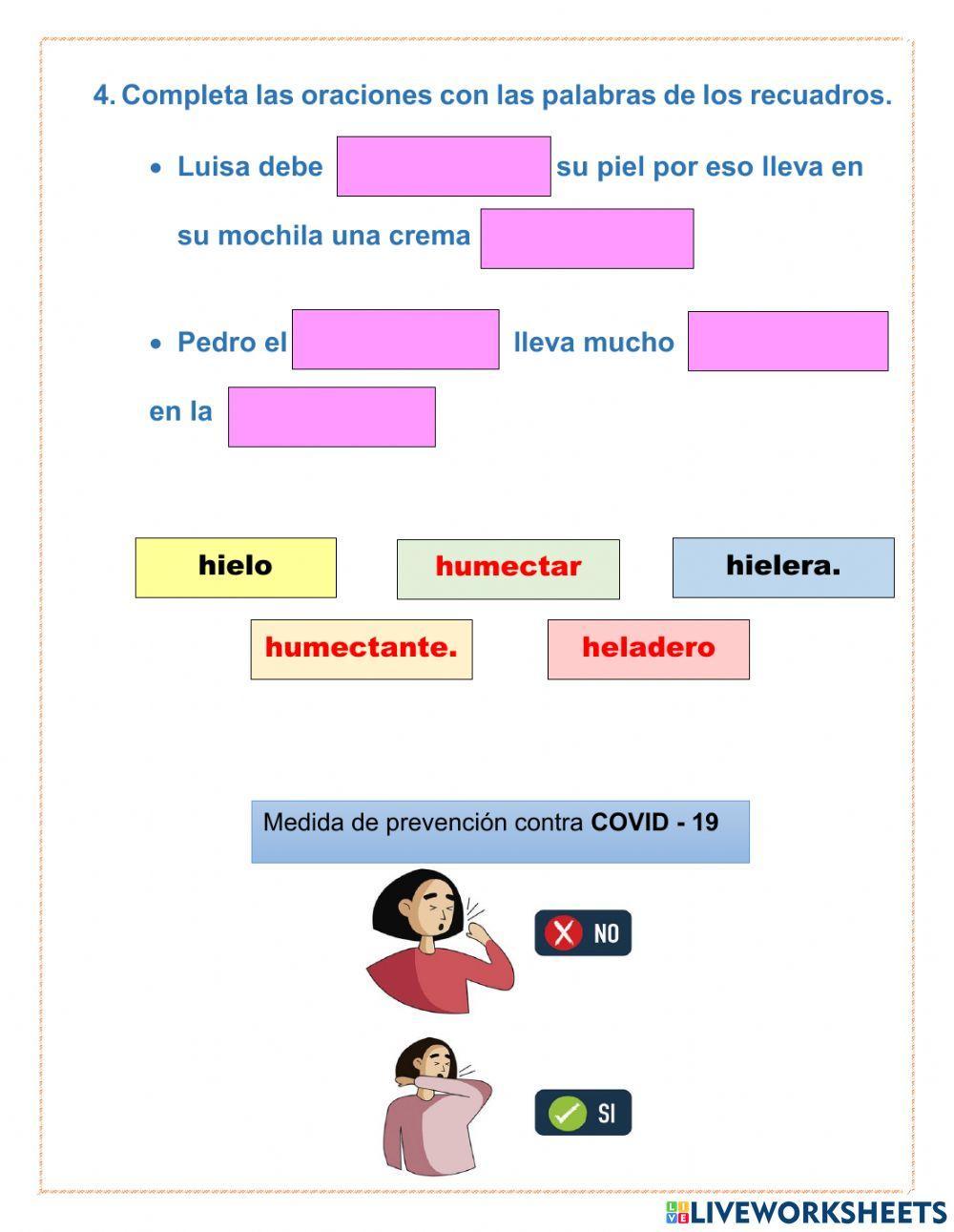 Familia de palabras con h.