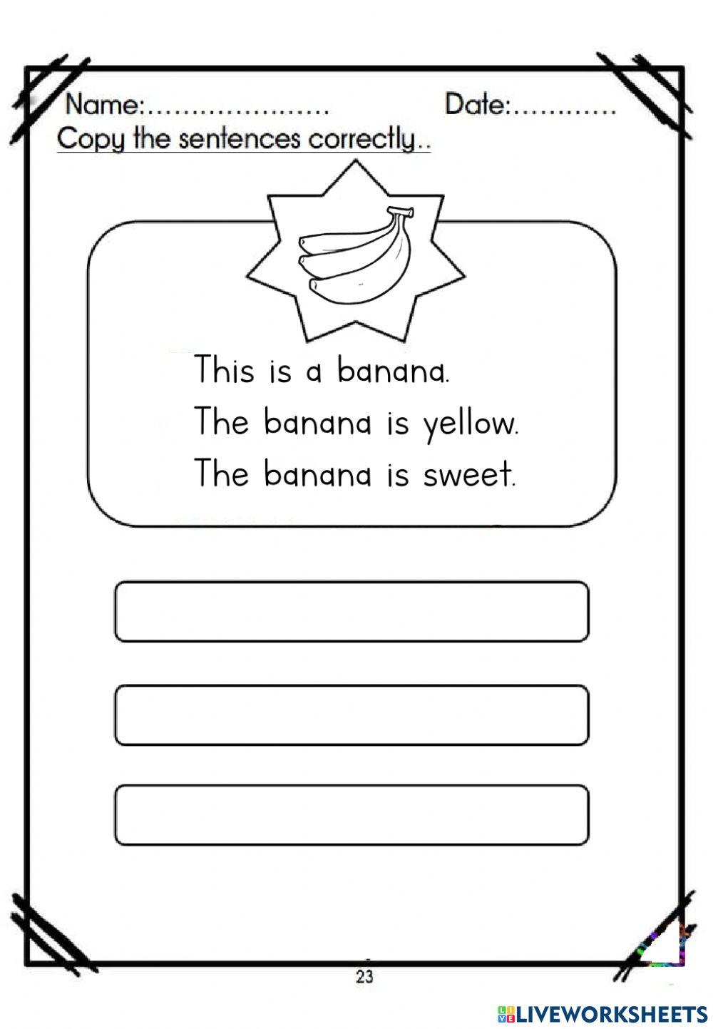 Writing simple sentences 1019320 Hizman