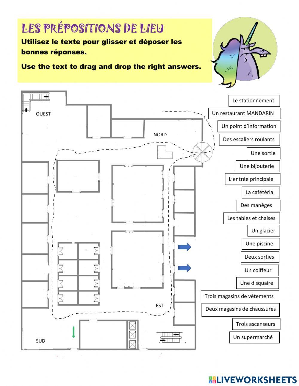 Les prépositions de lieu