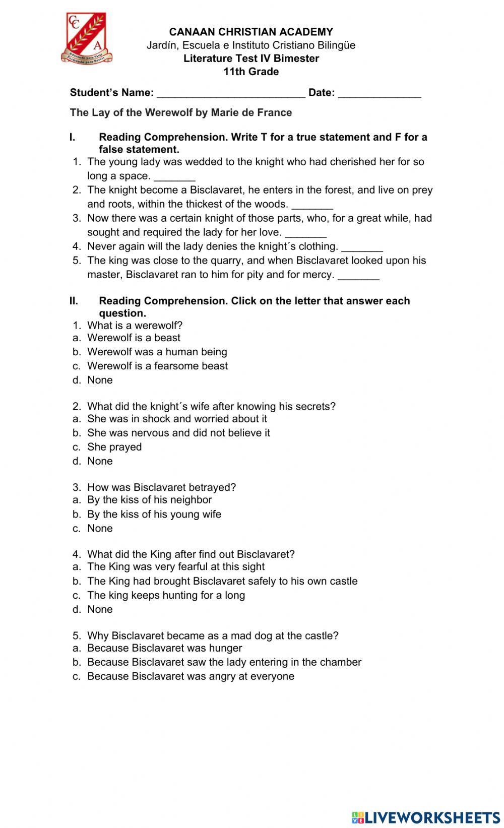 Literature Evaluation IV Bim.