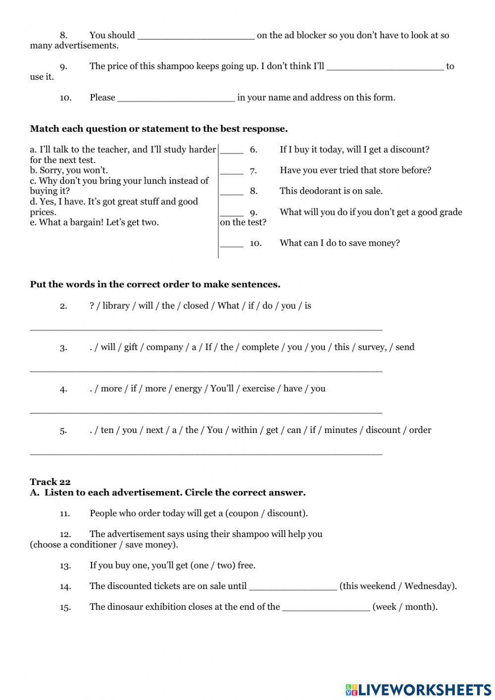 First Conditional Test