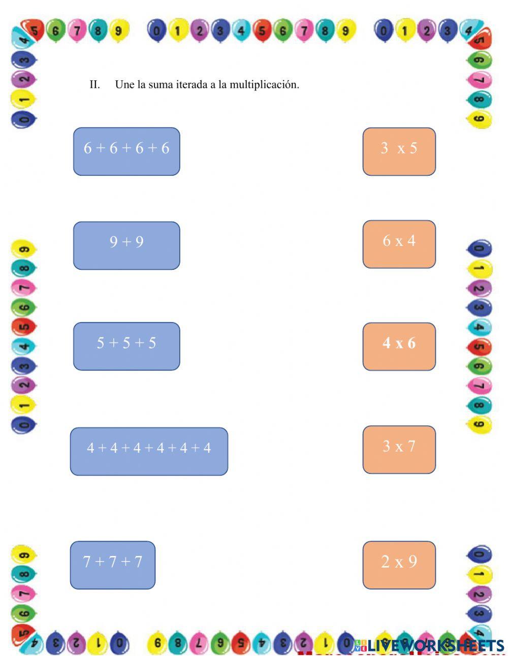 Multiplicaciones con suma iterada