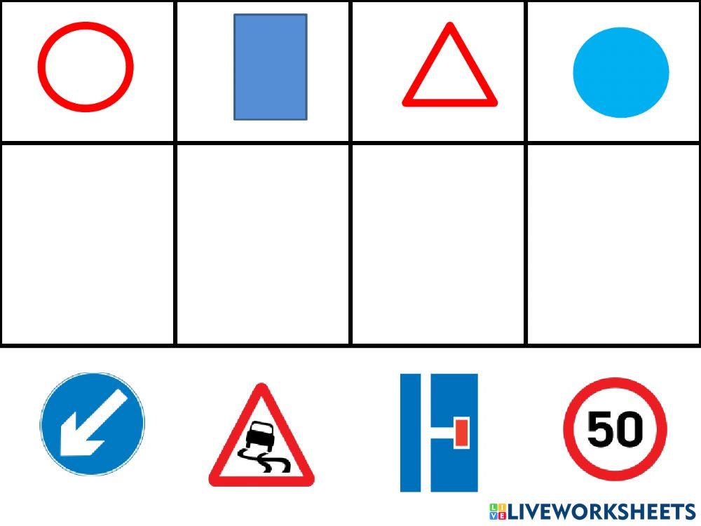 Σήματα οδικής κυκλοφορίας- σχήματα