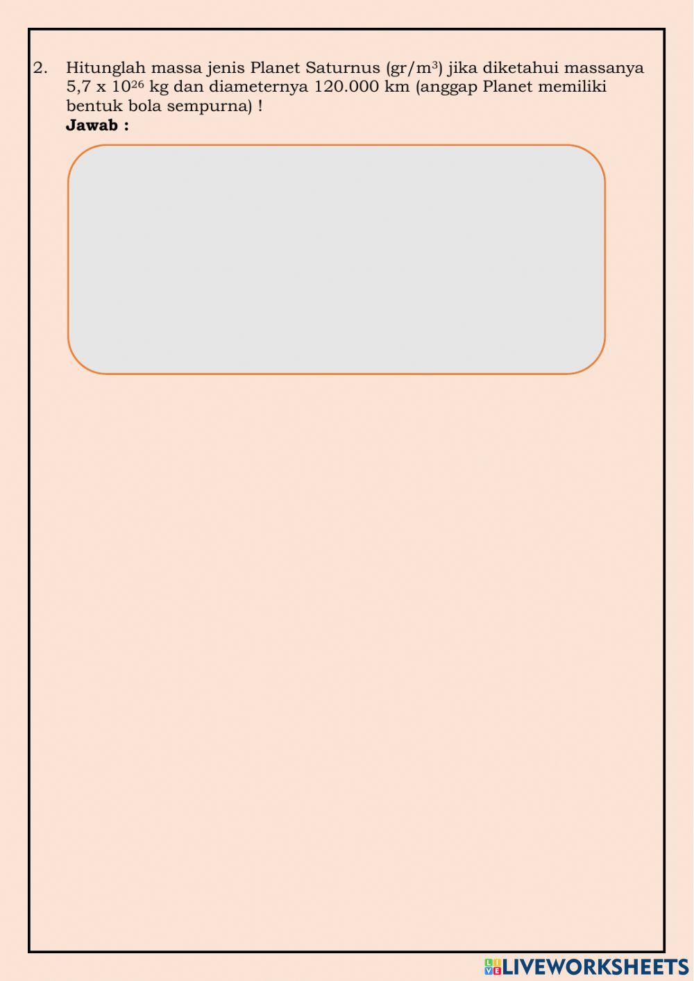 Evaluasi sistem tata surya