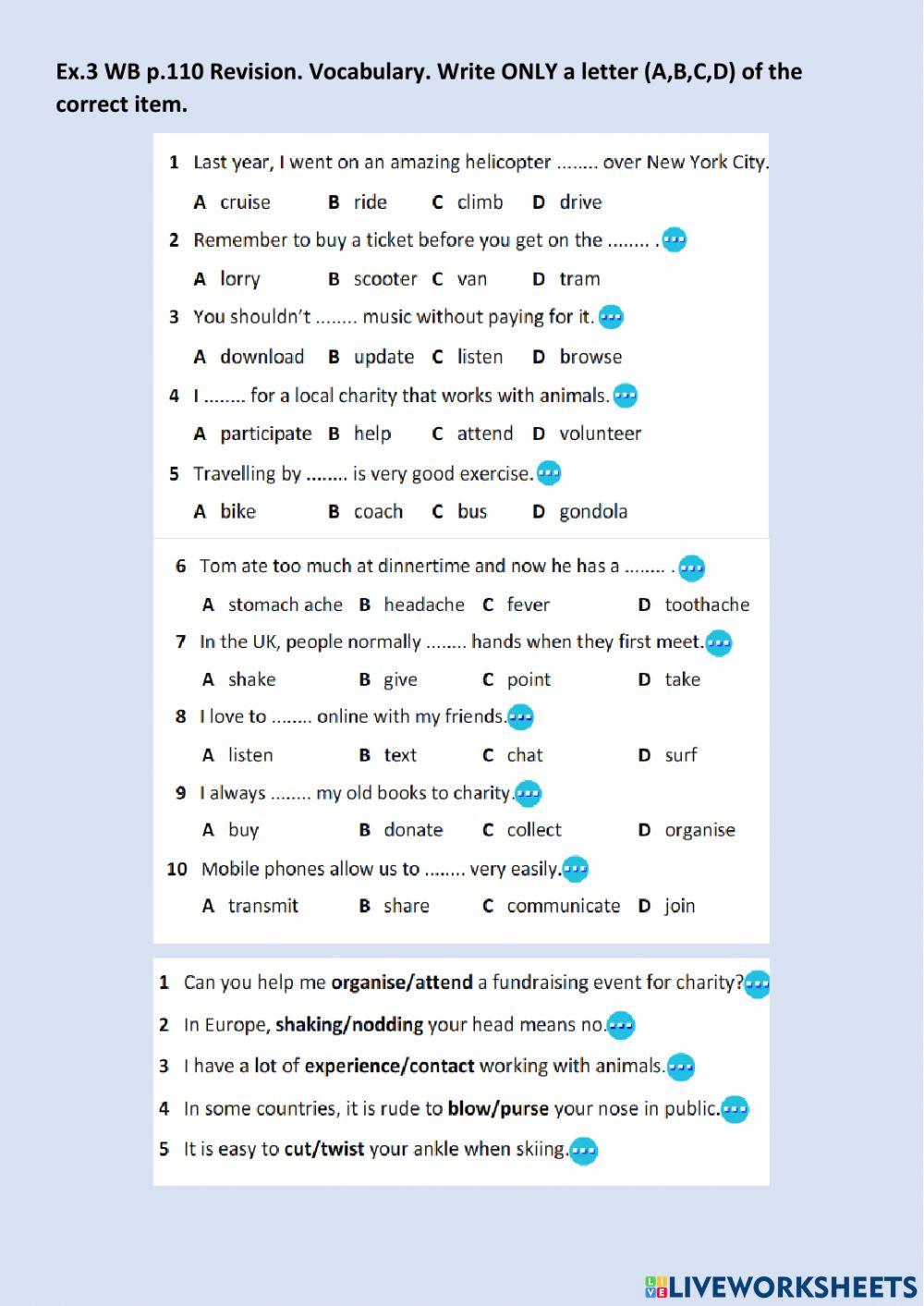 Pr.T.-1 M-6 Language and grammar review, revision
