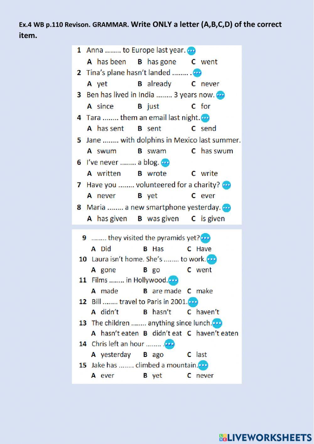 Pr.T.-1 M-6 Language and grammar review, revision
