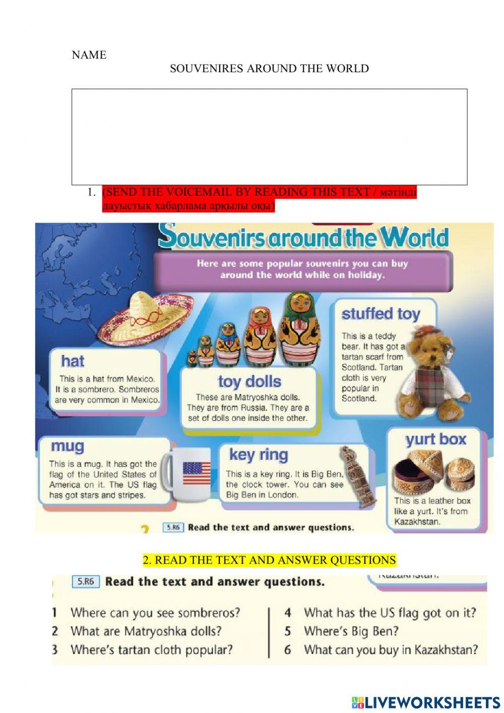 Souveniers around the world