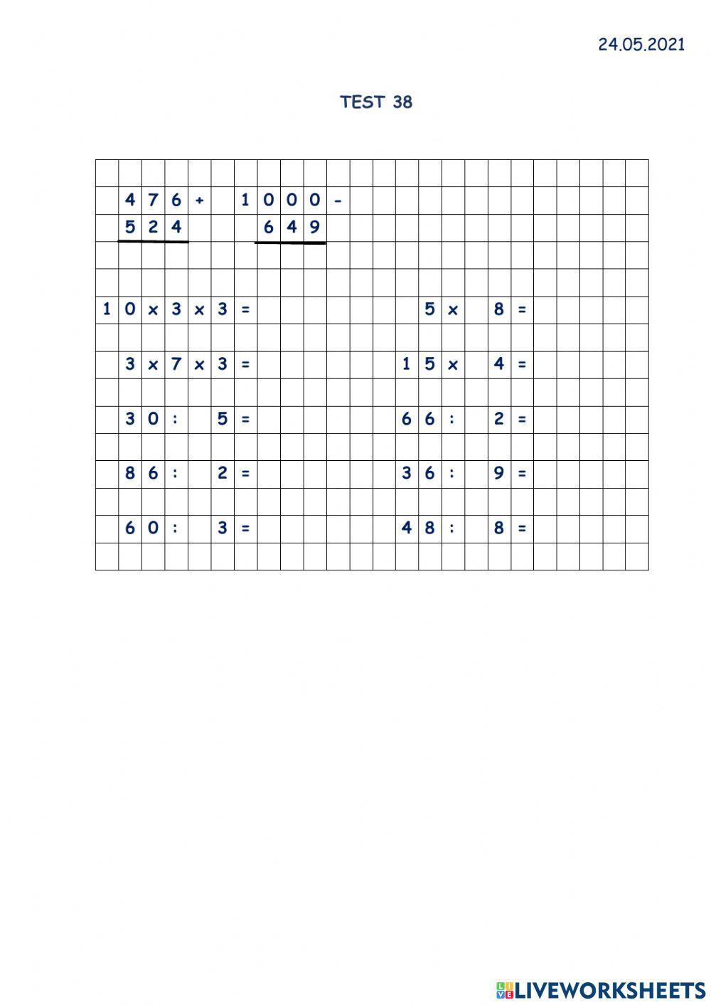 Test 38 Test 38