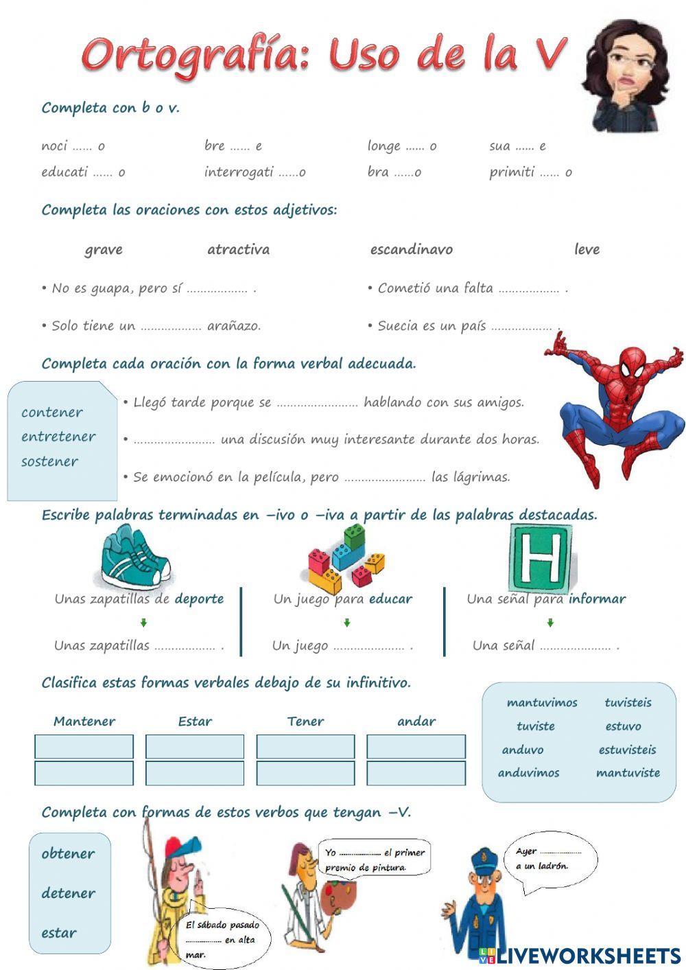 Ortografía: Uso de la -V