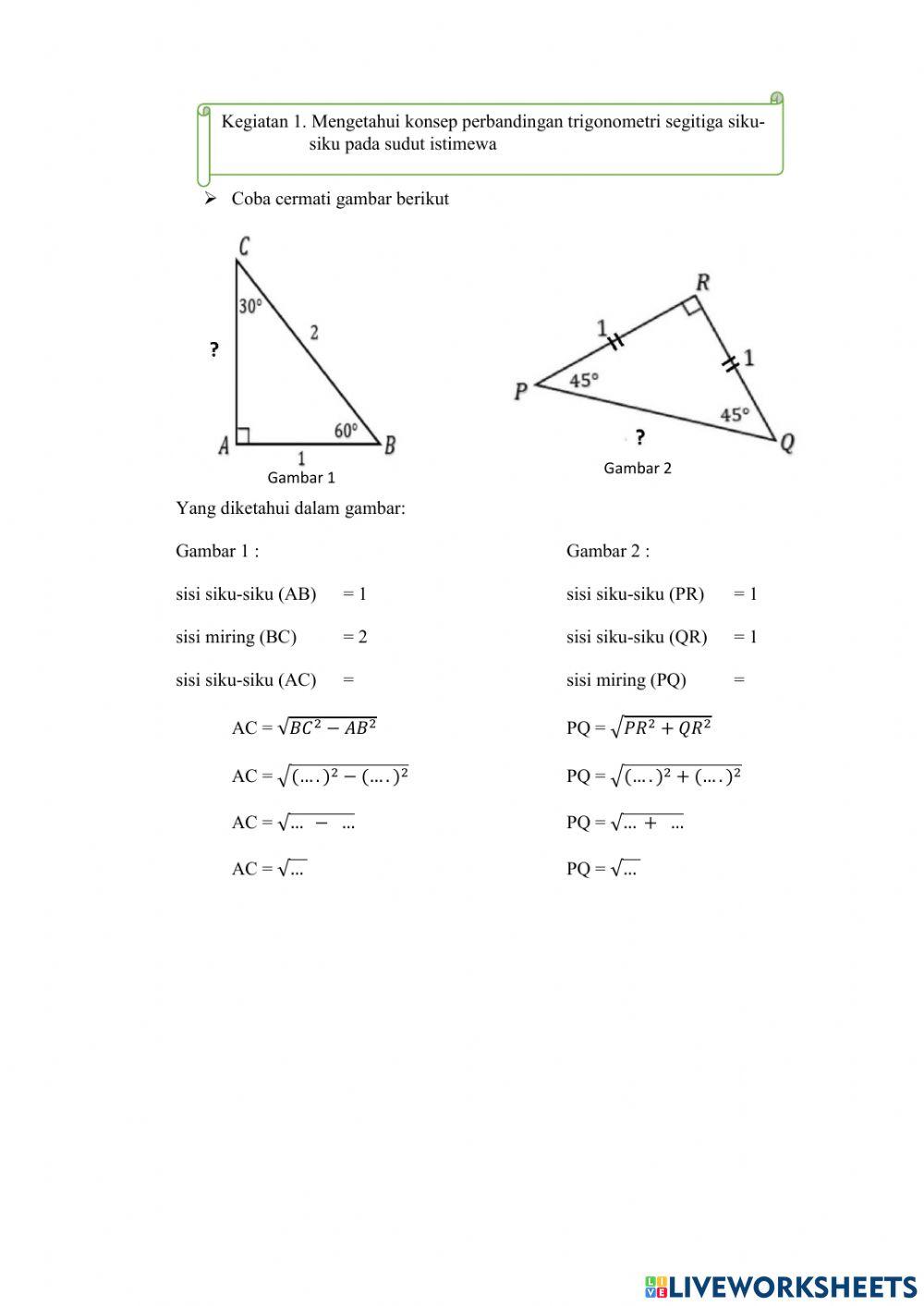 LKPD Interaktif Perbandingan Trigonometri