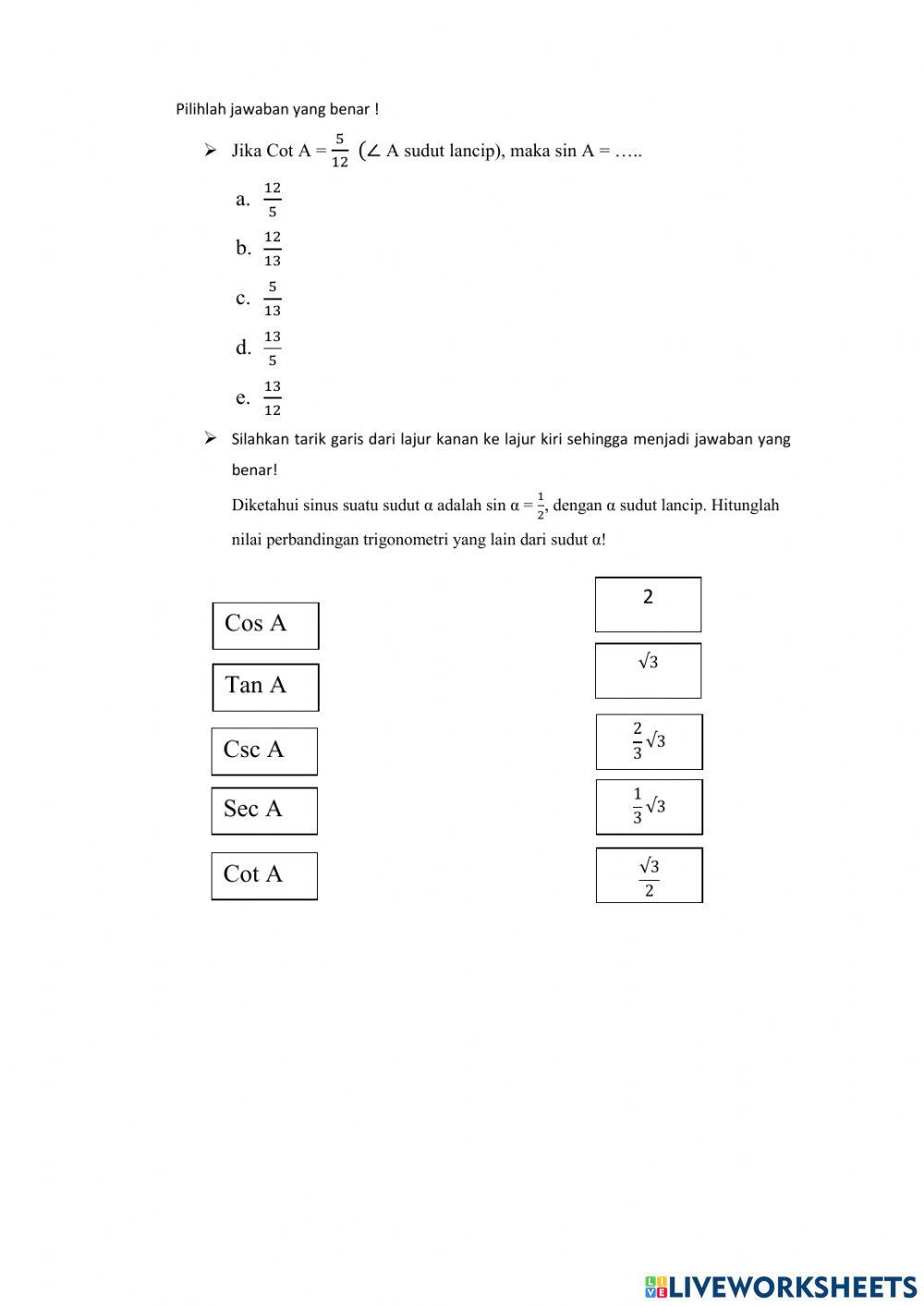 LKPD Interaktif Perbandingan Trigonometri