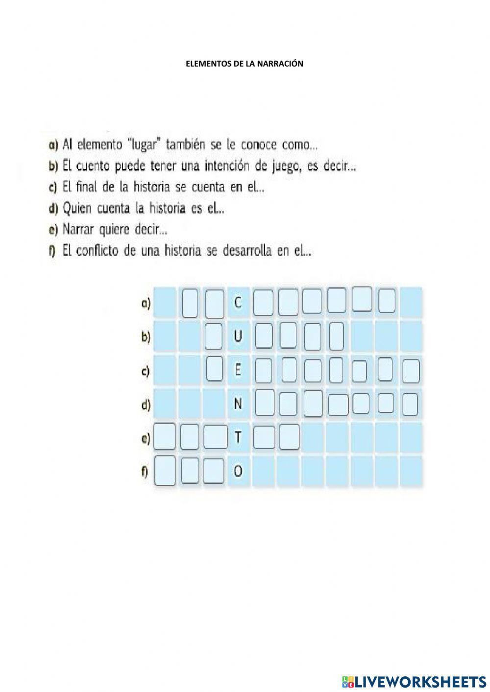 Elementos del cuento