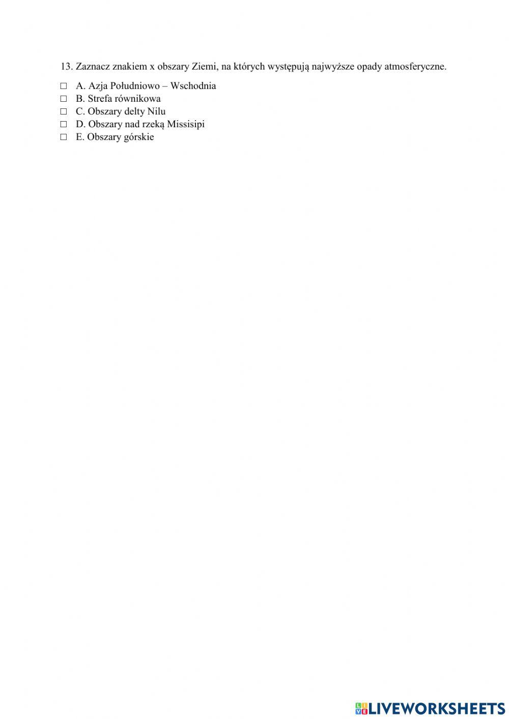 Egzamin zerowy semestr 2