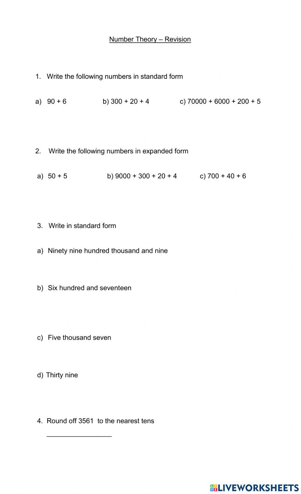Number theory Revision