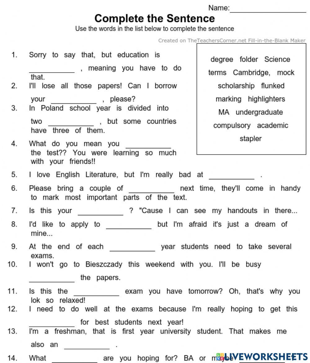 school-and-university-worksheet-live-worksheets