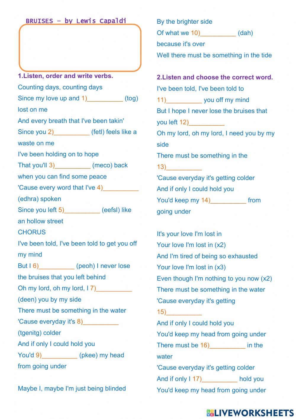 Bruises - Lewis Capaldi