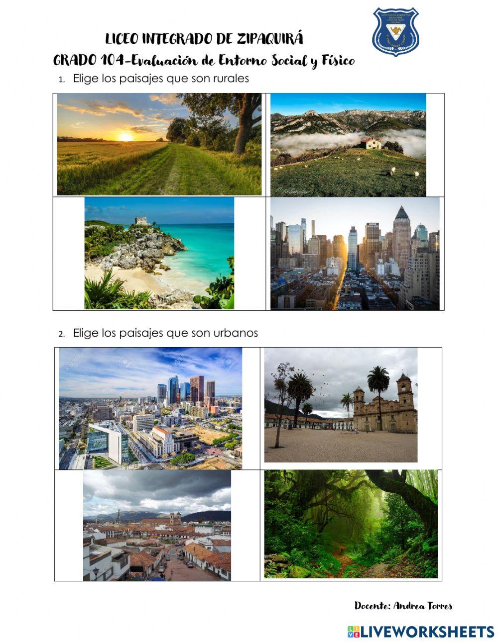 Paisaje rural y urbano