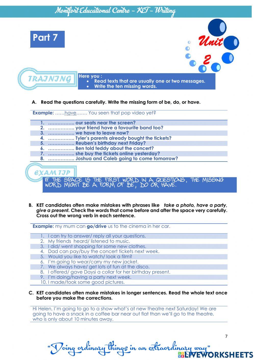 Unit 2 Part 7 (Pag, 7 to 10O