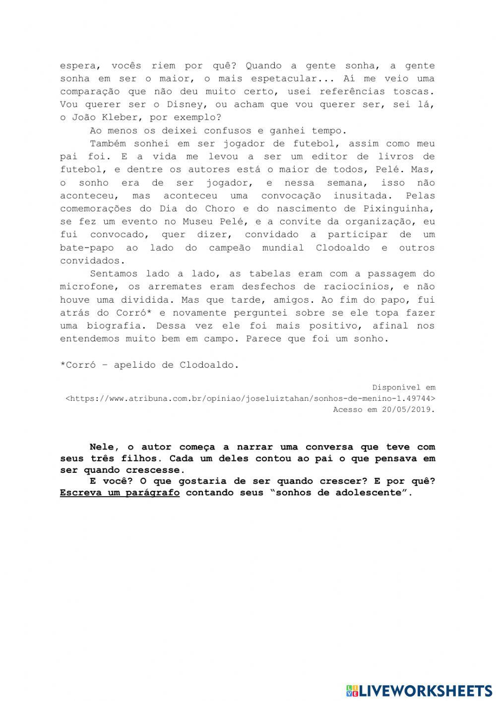 Avaliação Diagnóstica