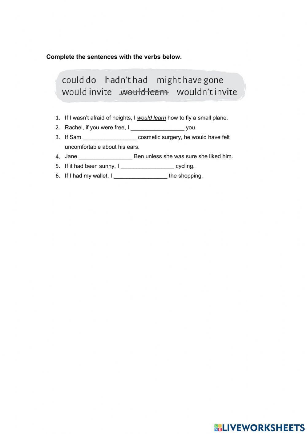 Second and Third Conditionals