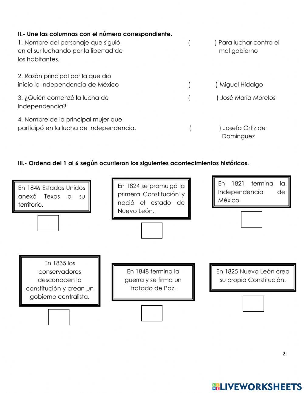 Examen de Sociales 3°