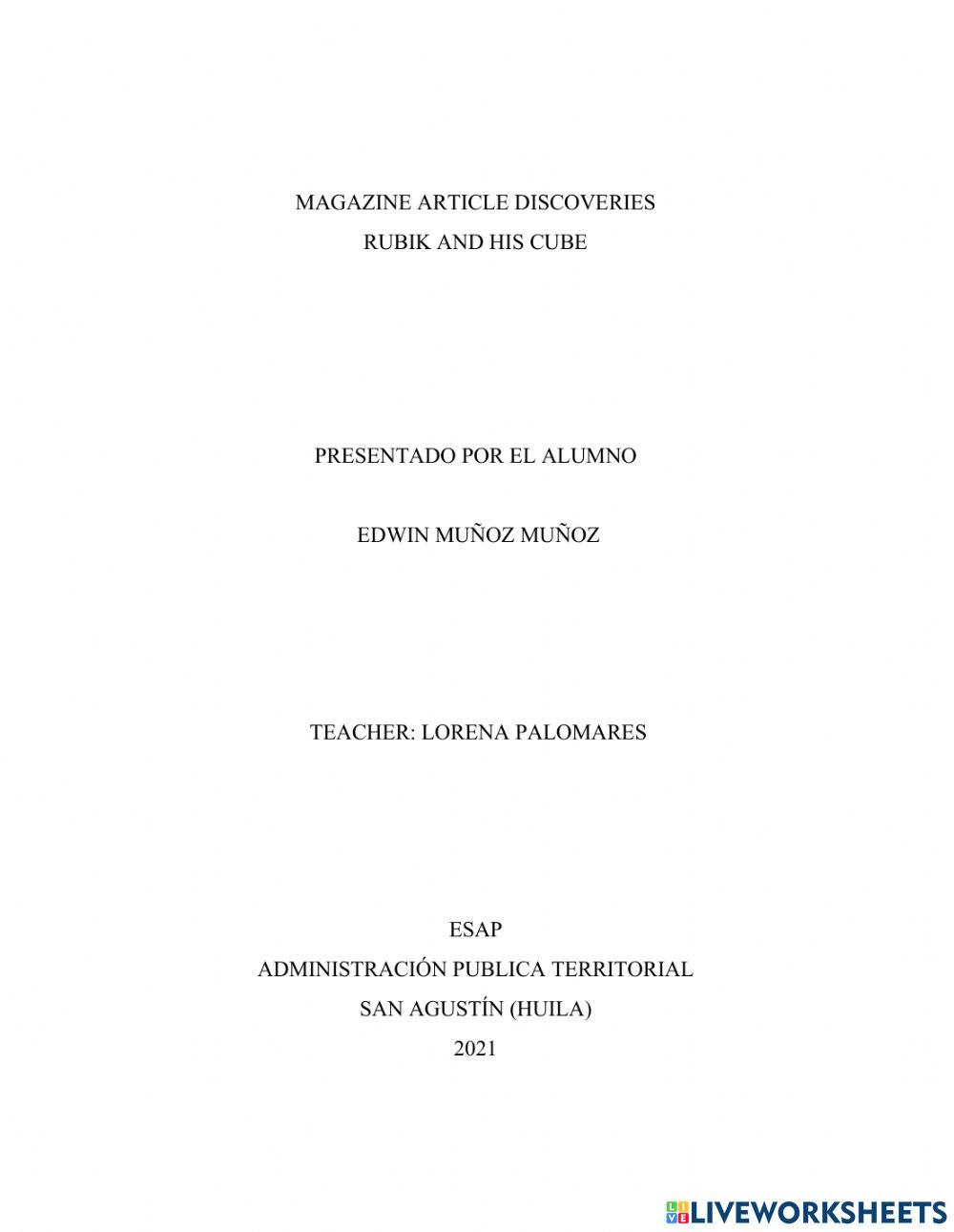 Reading comprehension