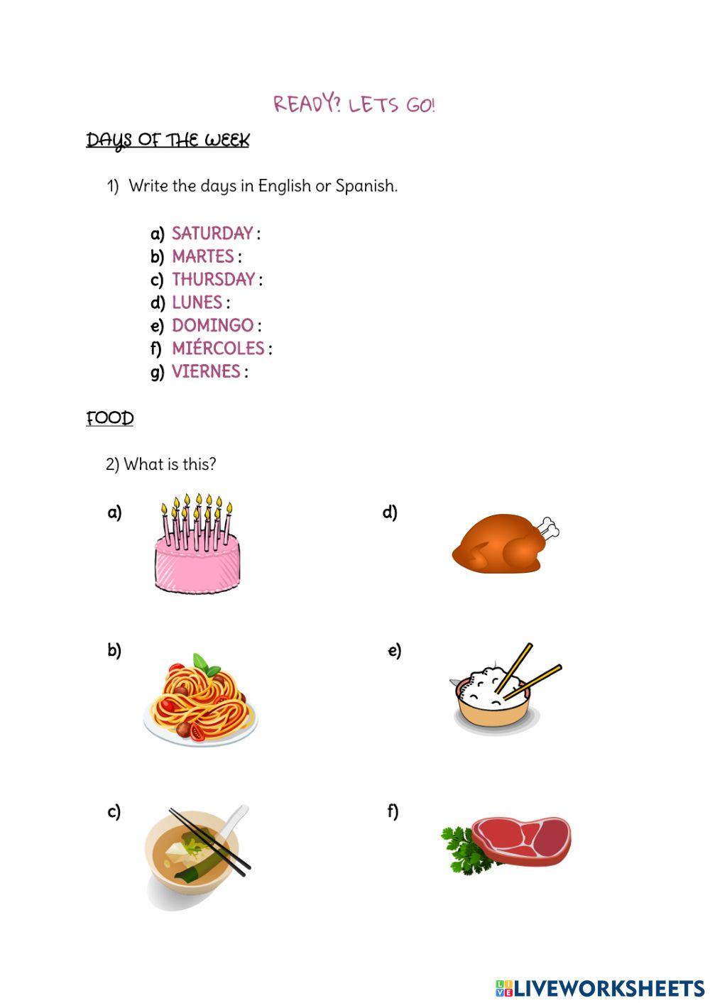 Inglés - 1° de Primaria