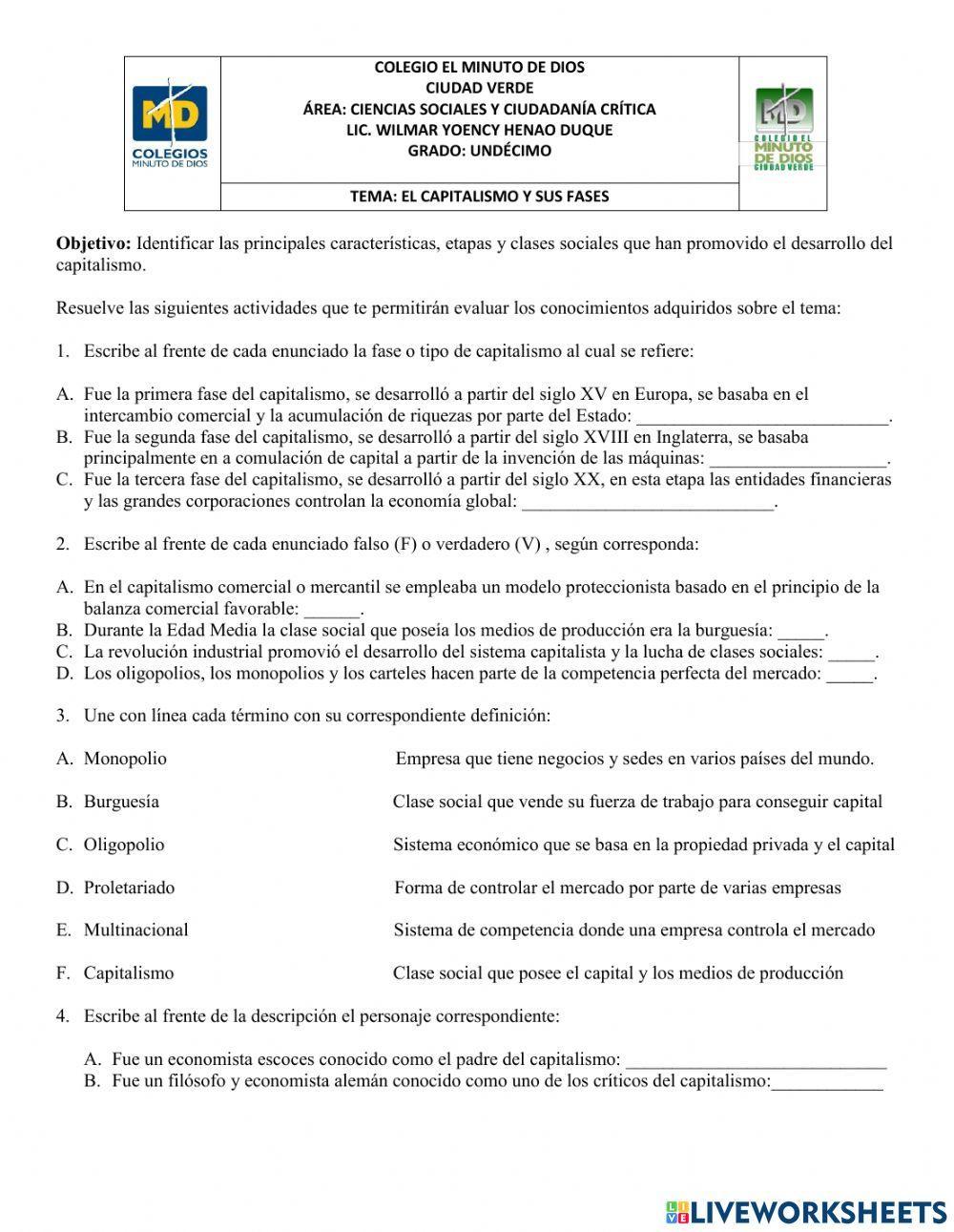 Evaluación sobre el Capitalismo
