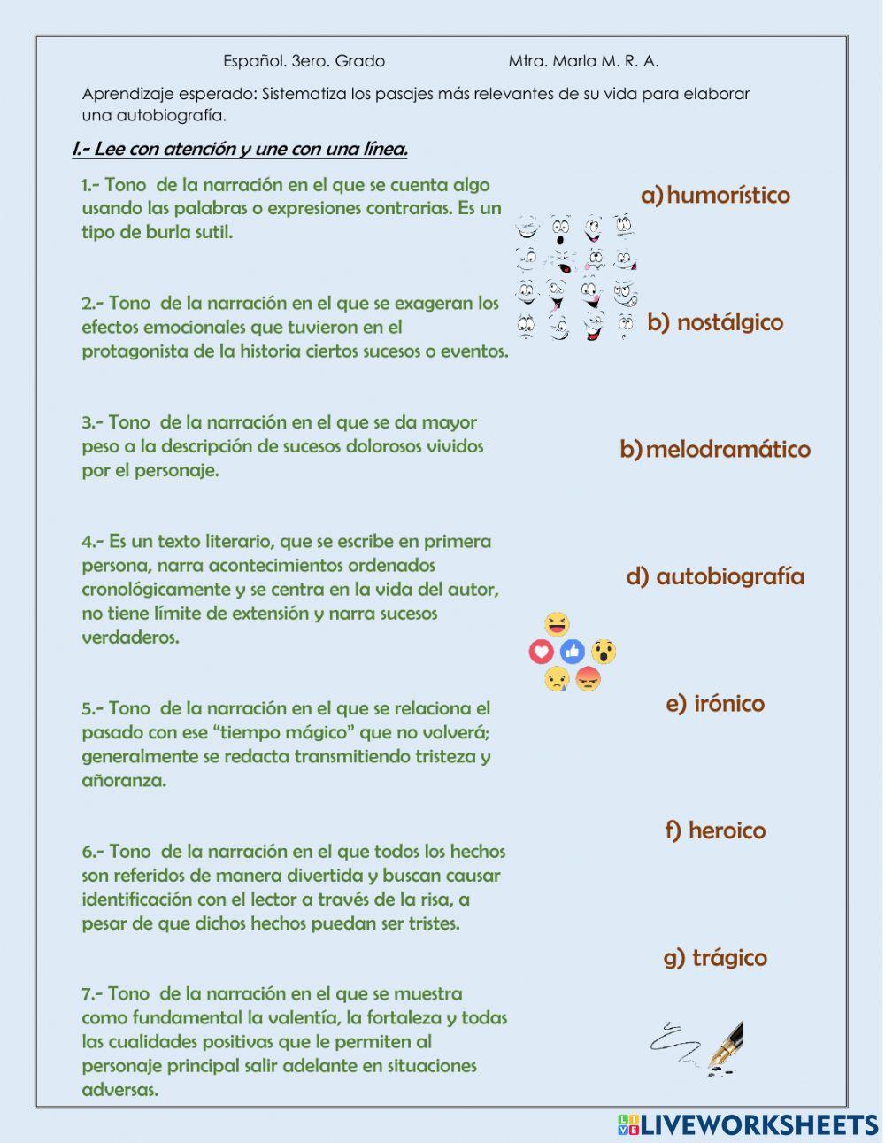 Autobiografía y tonos de narración