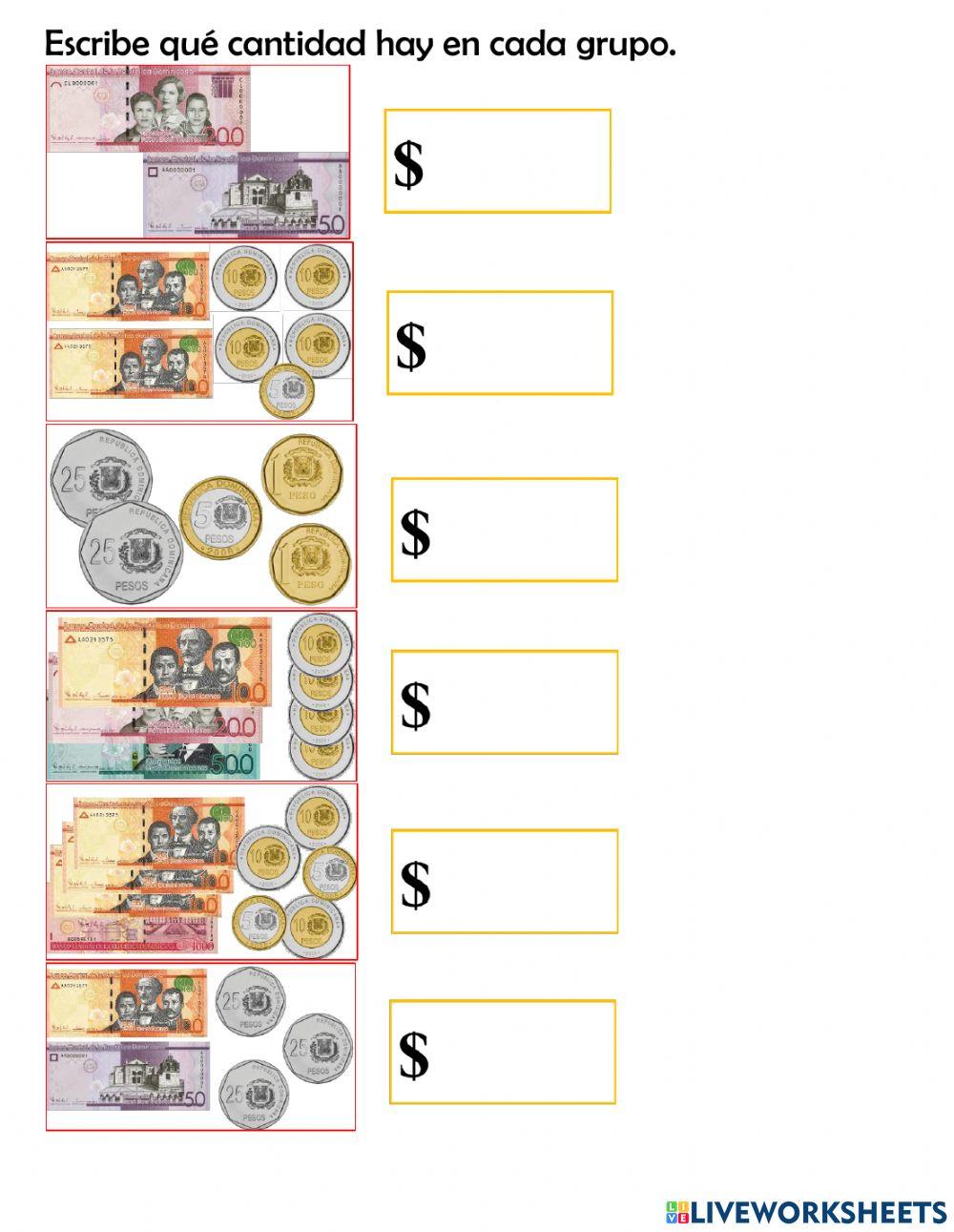 Billetes y monedas dominicanos