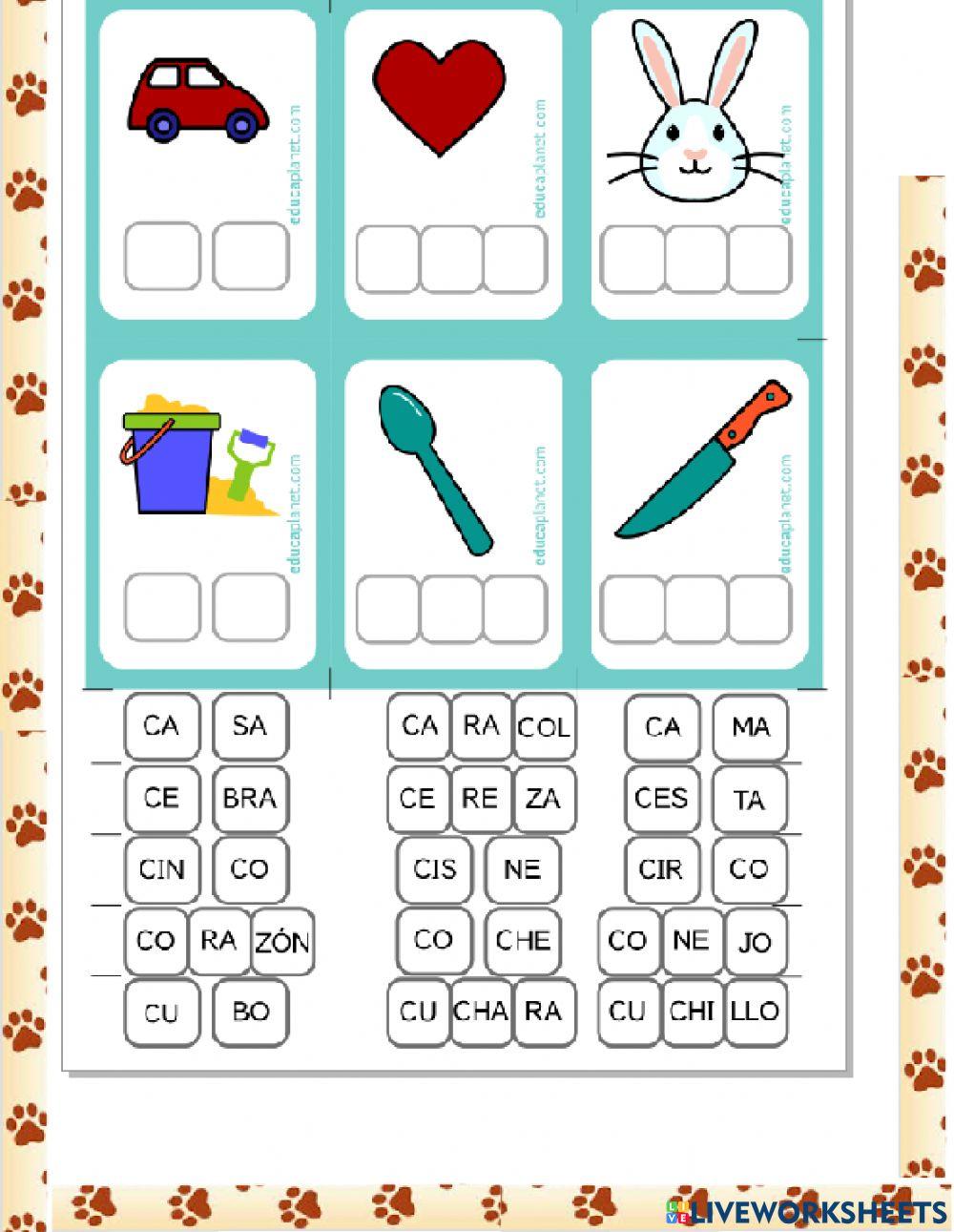 Fonemas ca, co, cu - ci ce