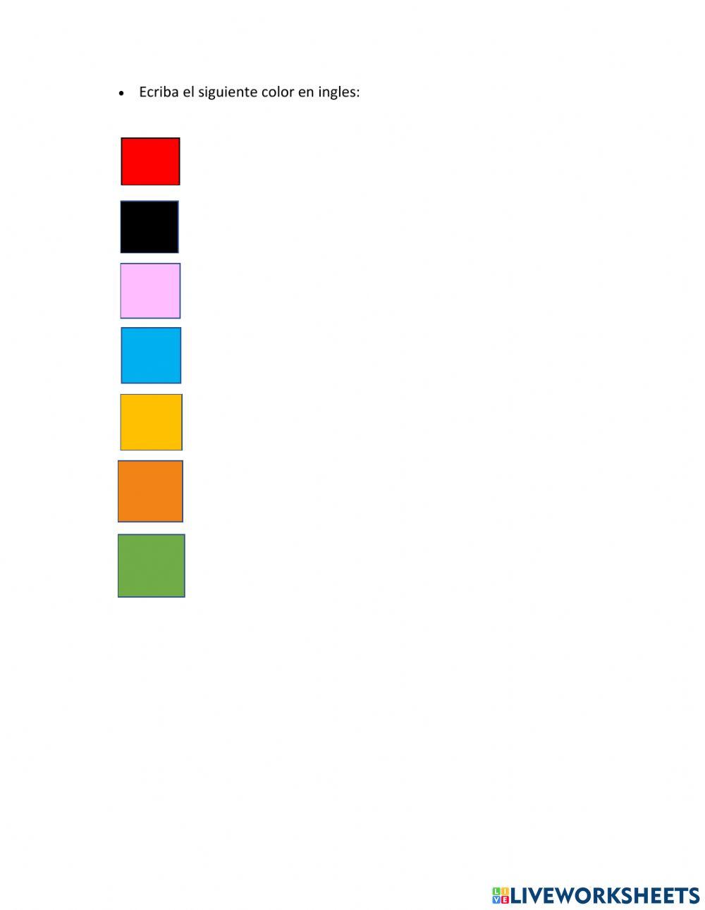 Los colores en ingles