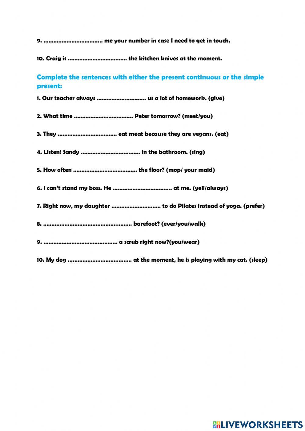 Worksheet practice 1
