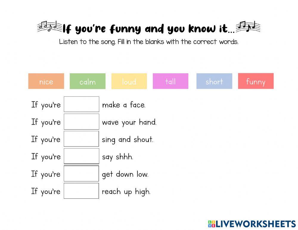 If you're funny and you know it