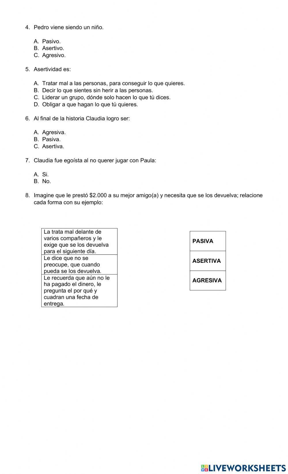 Quiz comunicación asertiva