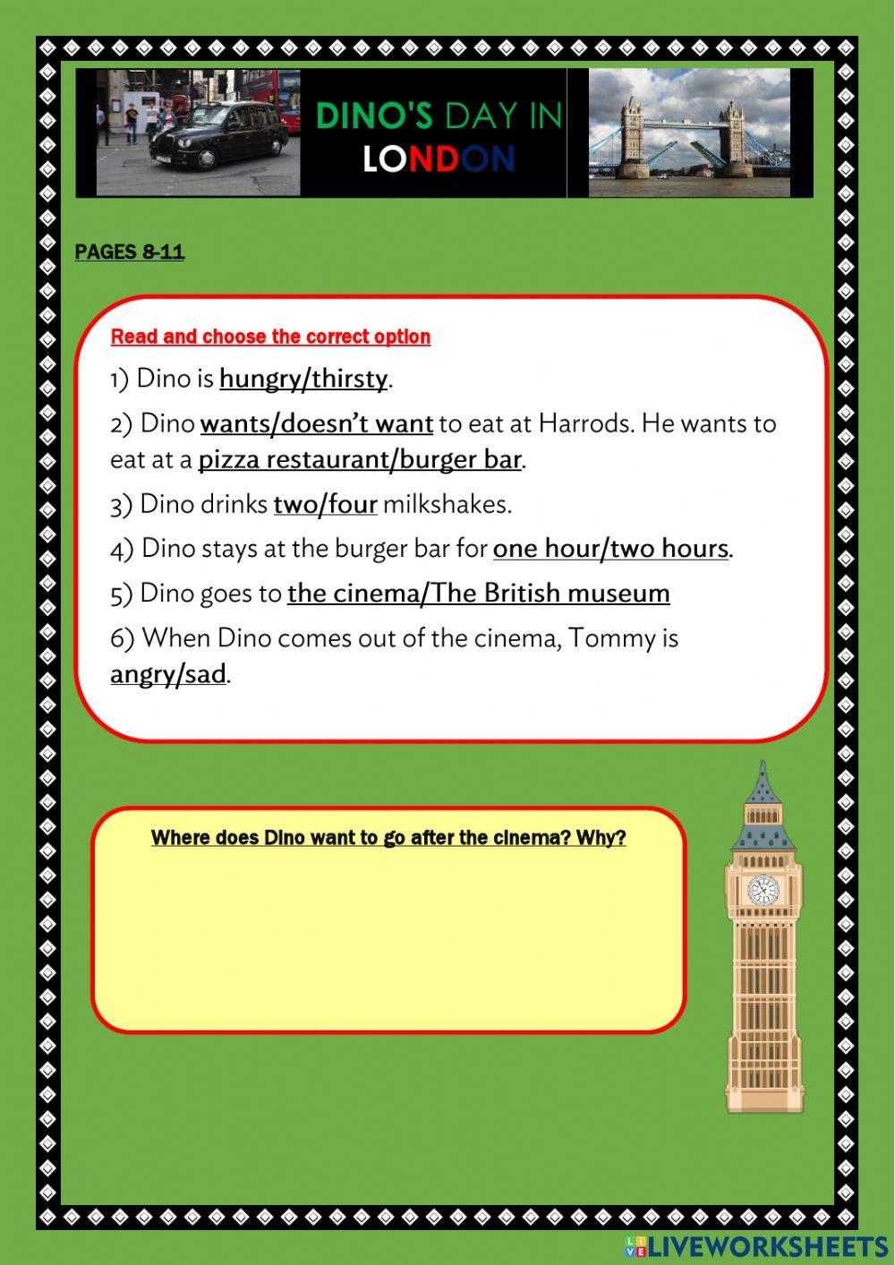 Dino's day in London