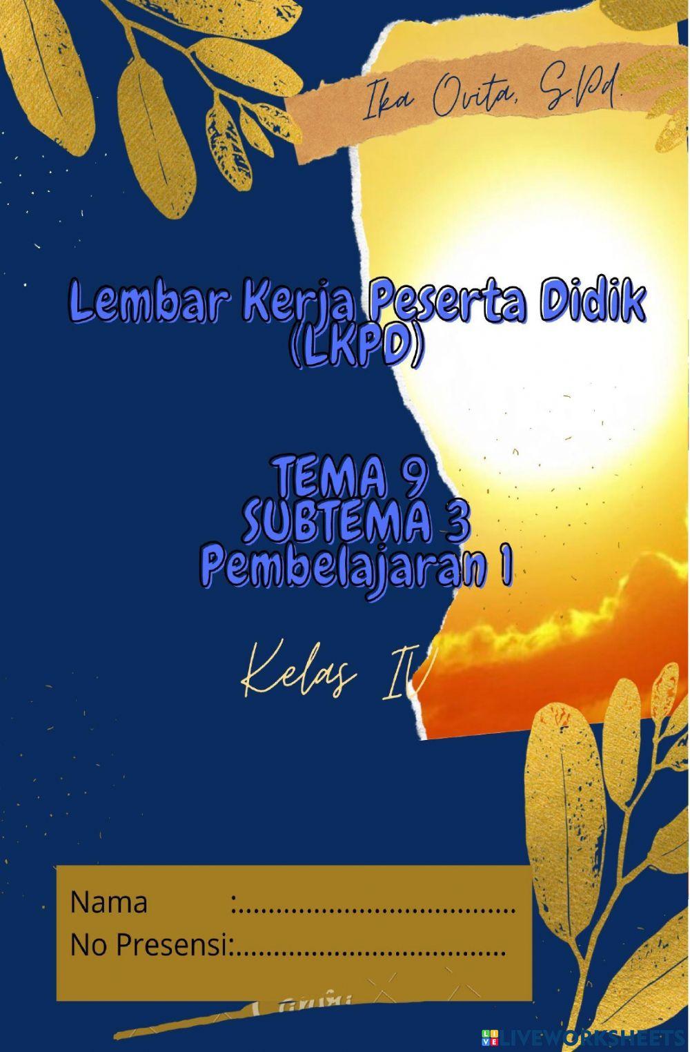 Tema 9 subtema 3 pembelajaran 1